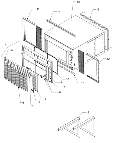 Outercase, curtains and front assy