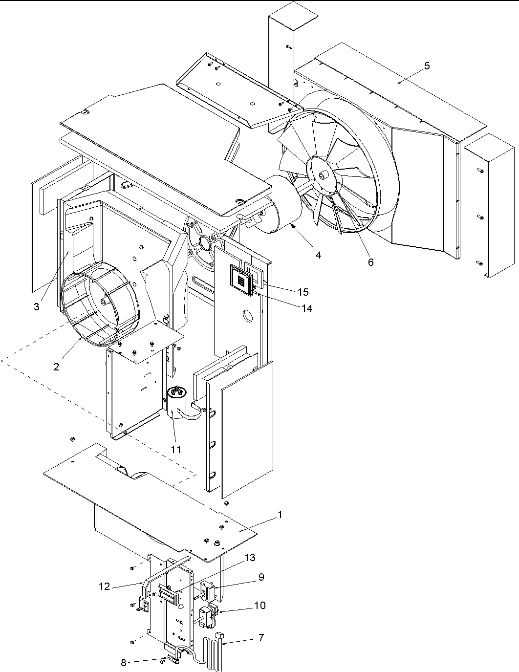 Center partition assy and controls