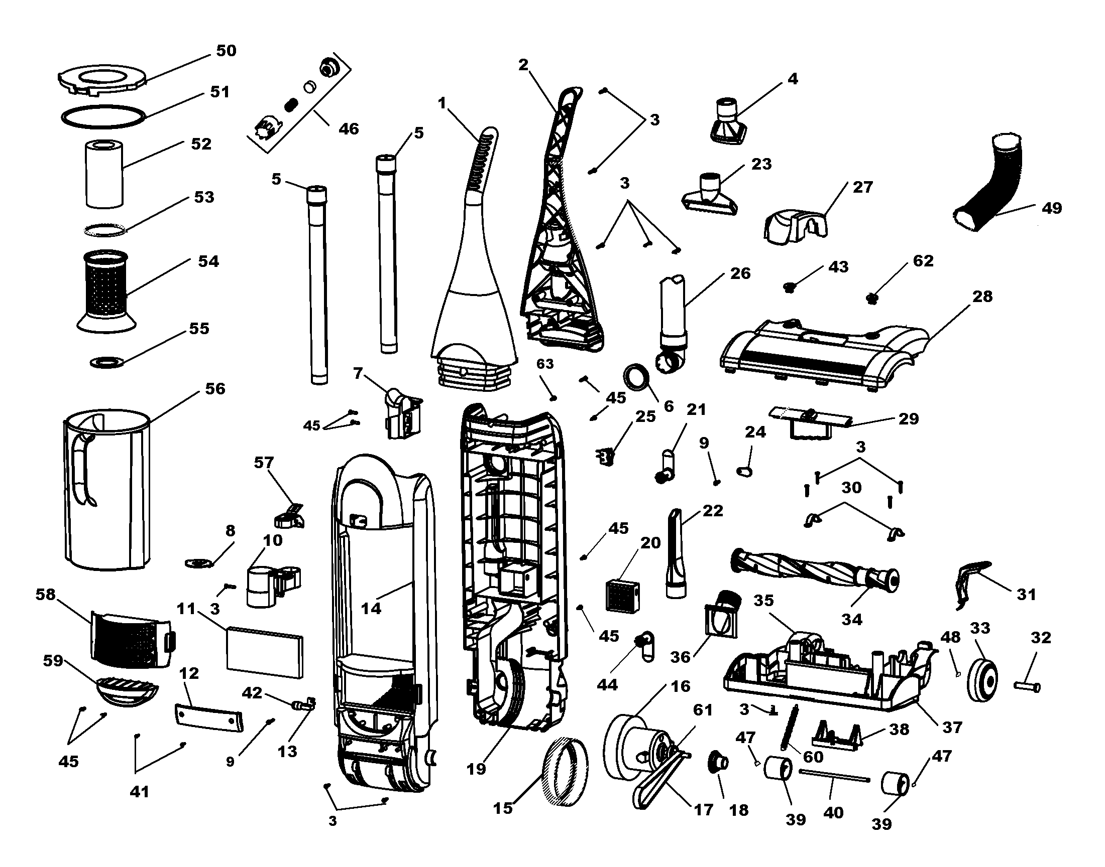 Agitator, motor, handle, mainbody