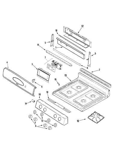 Control panel/top assembly