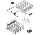 Maytag MDBM601AWQ track & rack assembly diagram