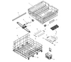 Maytag MDBM755AWQ rail & rack assembly diagram