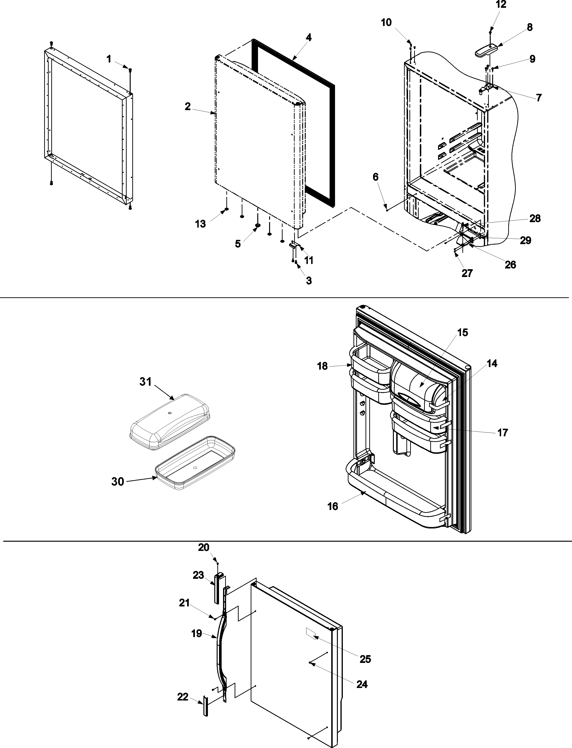 Refrigerator door
