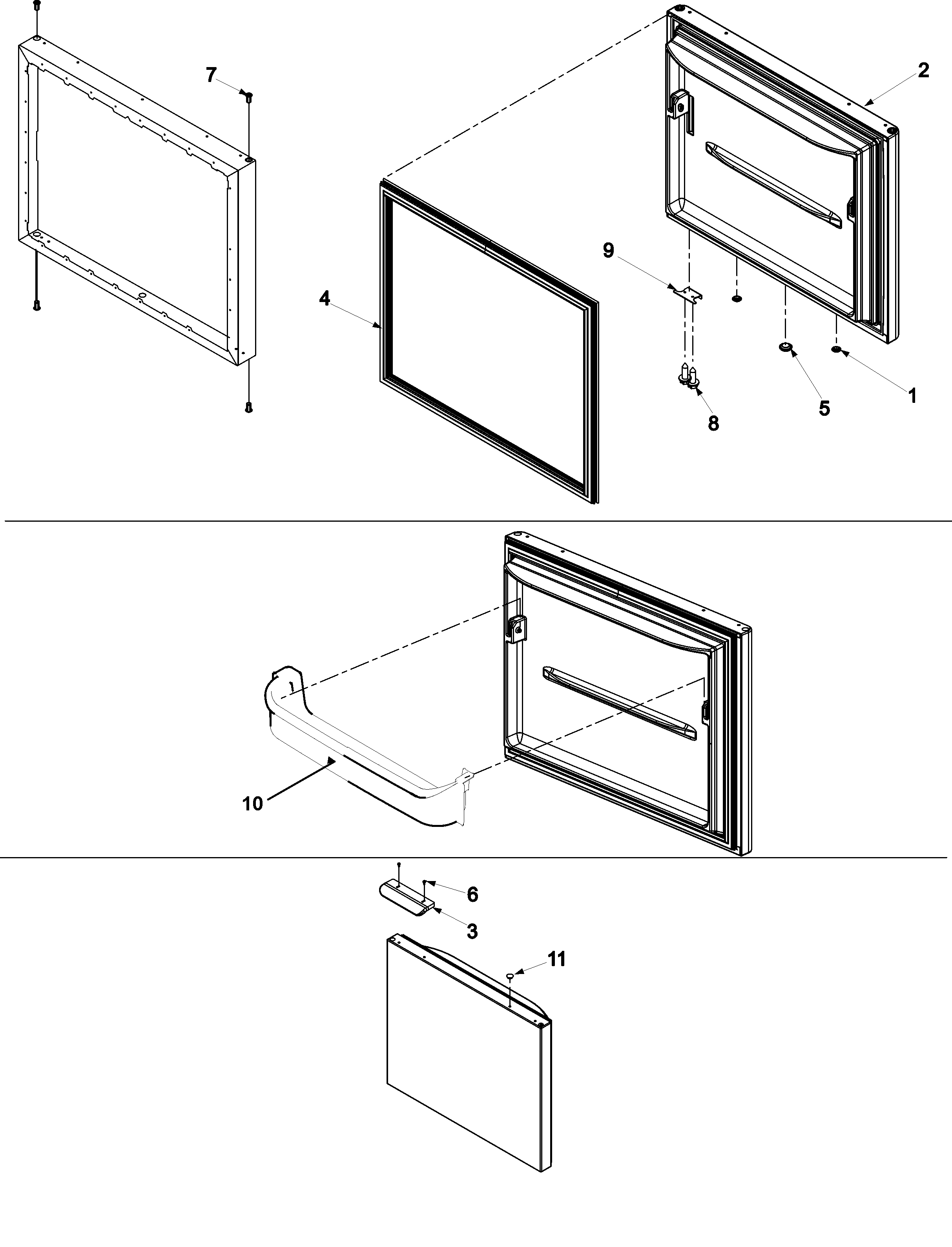 Freezer door
