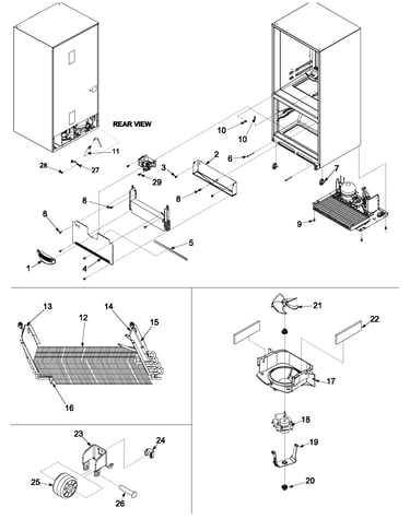 Evaporator area & rollers