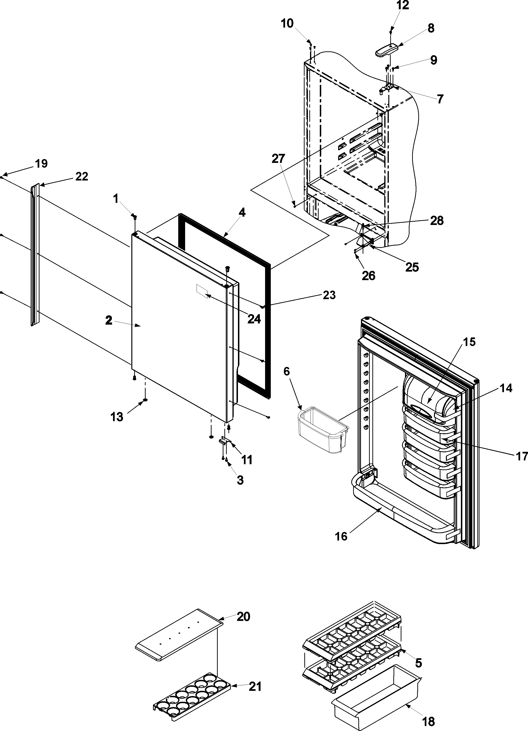 Refrigerator door