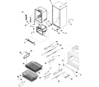 Kenmore 59665332600 interior cabinet & freezer shelving diagram