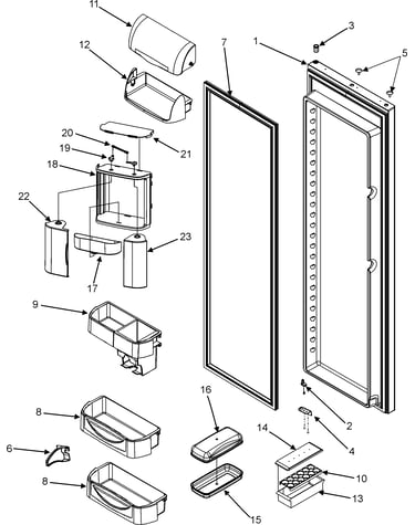 Refrigerator door