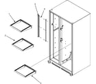 Maytag MSD2656KES refrigerator shelves diagram
