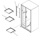 Maytag MSD2656KEU refrigerator shelves diagram