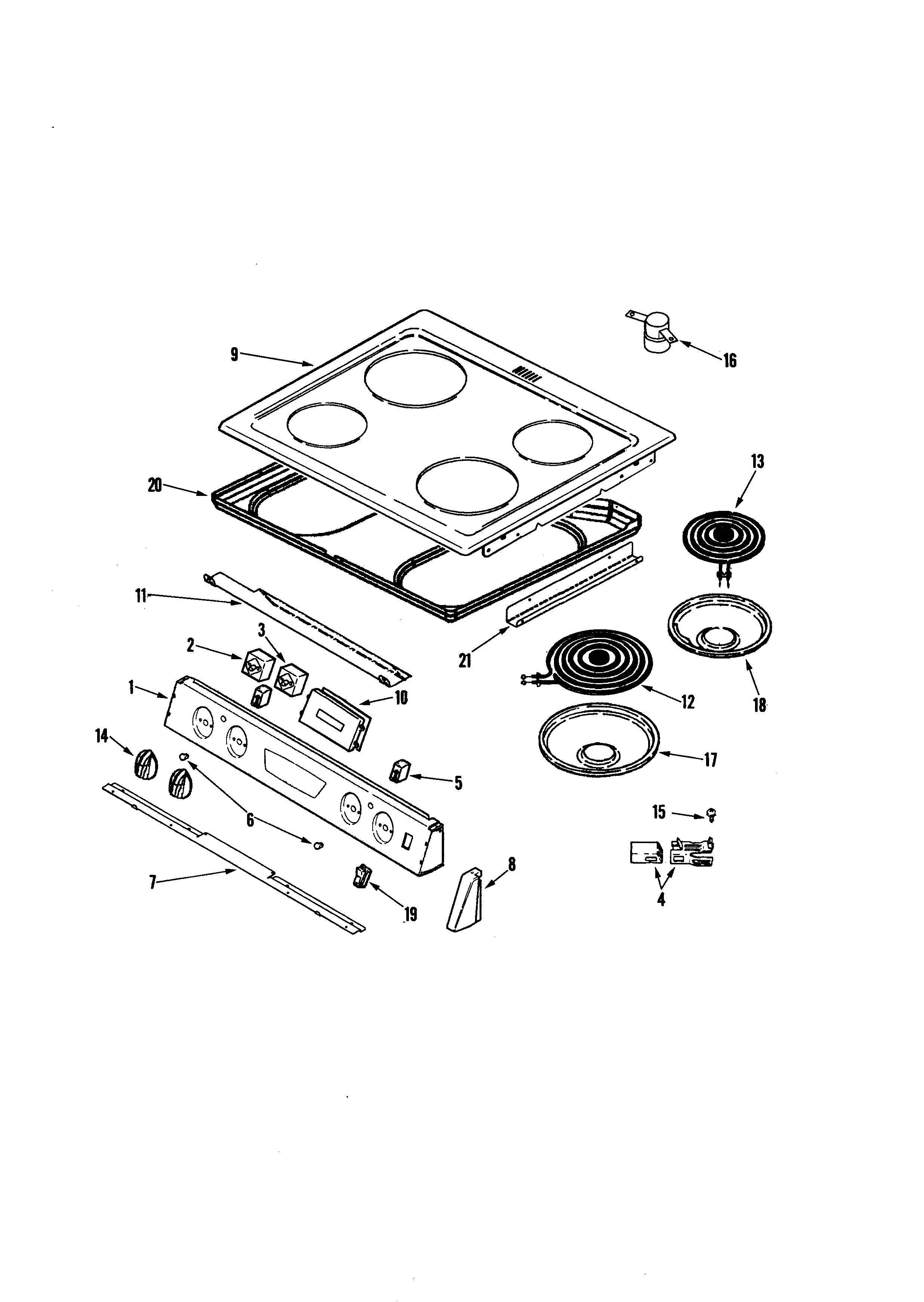 CONTROL PANEL/TOP ASY