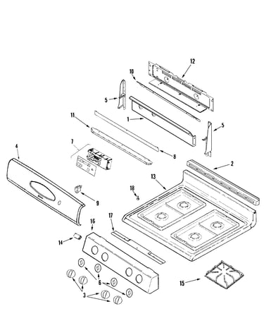 Control panel/top assembly