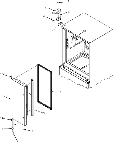 Left refrigerator door