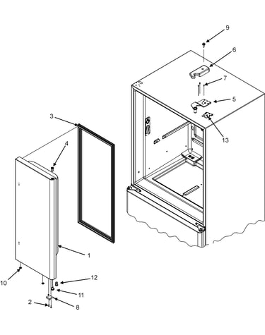 Right refrigerator door