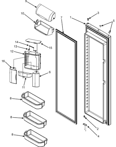 Refrigerator door