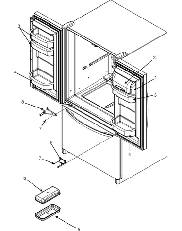Ref dr storage & center hinges