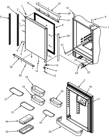 Refrigerator door