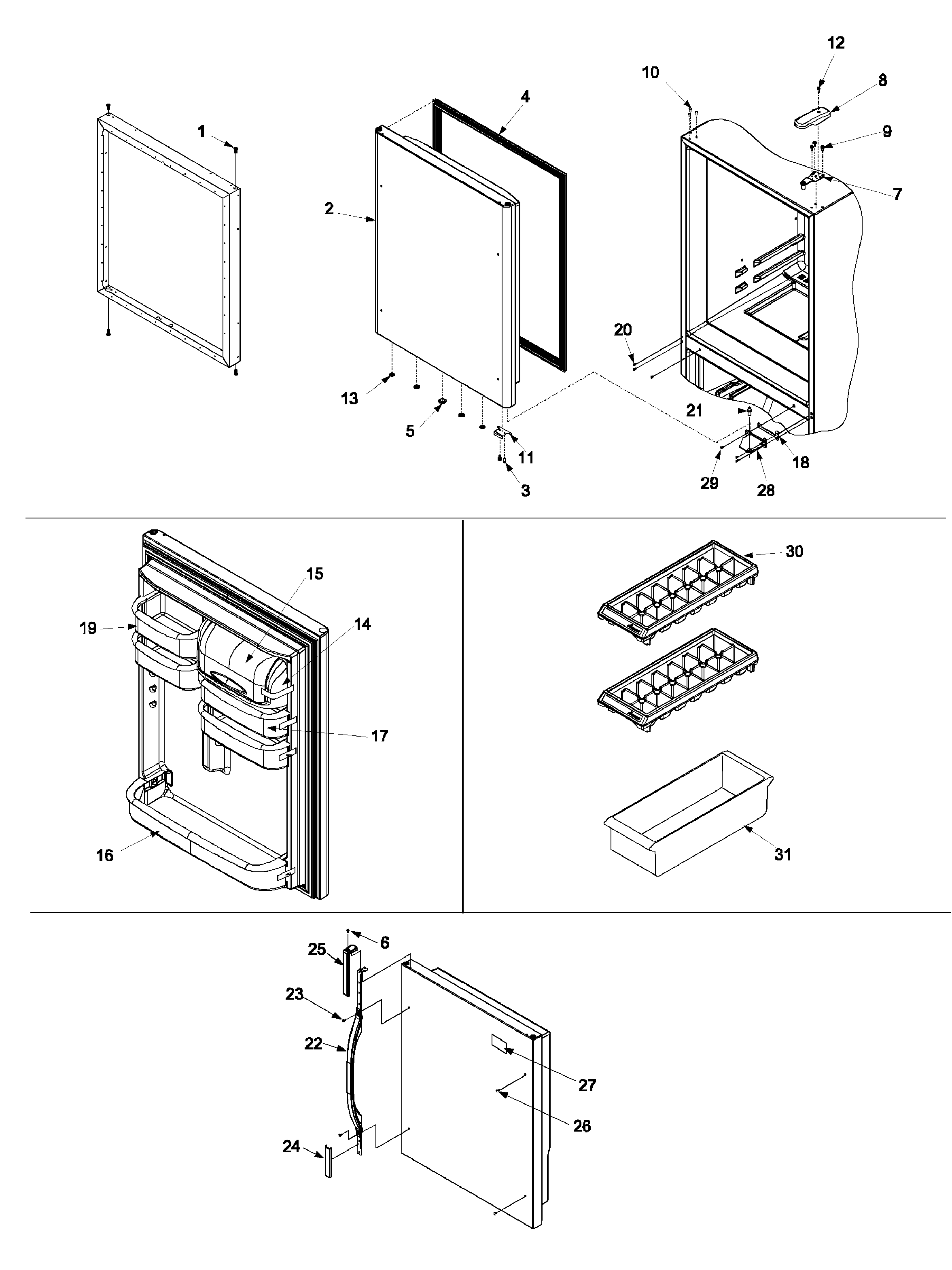 Refrigerator door