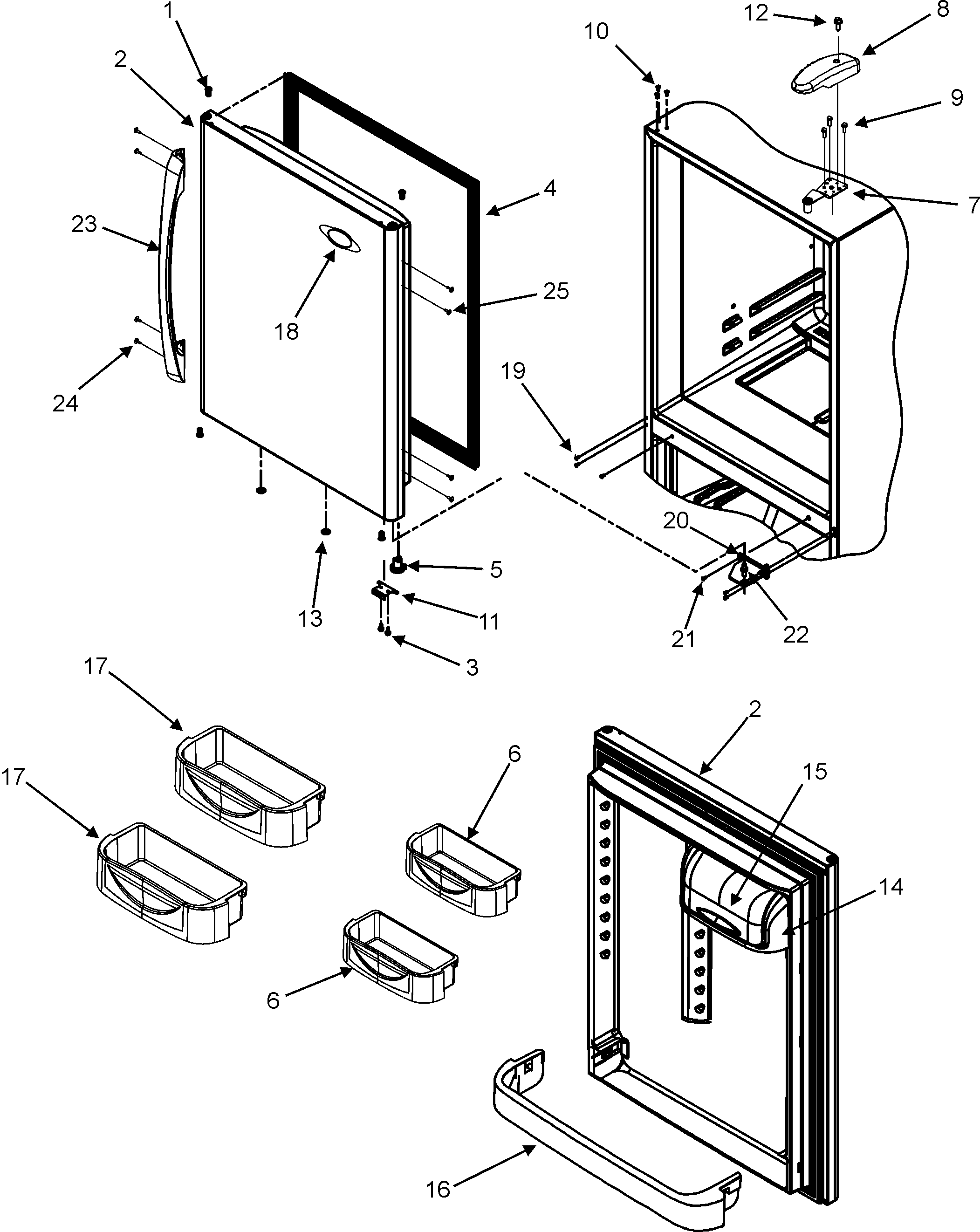 Refrigerator door