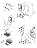 Interior cabinet/frz shelves/toe grille