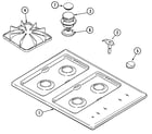Maytag MGC5430ADC top assembly diagram