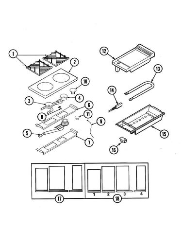 Top assembly/gas controls