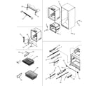Maytag MBR2262KES interior cabinet/frz shelves/toe grille diagram
