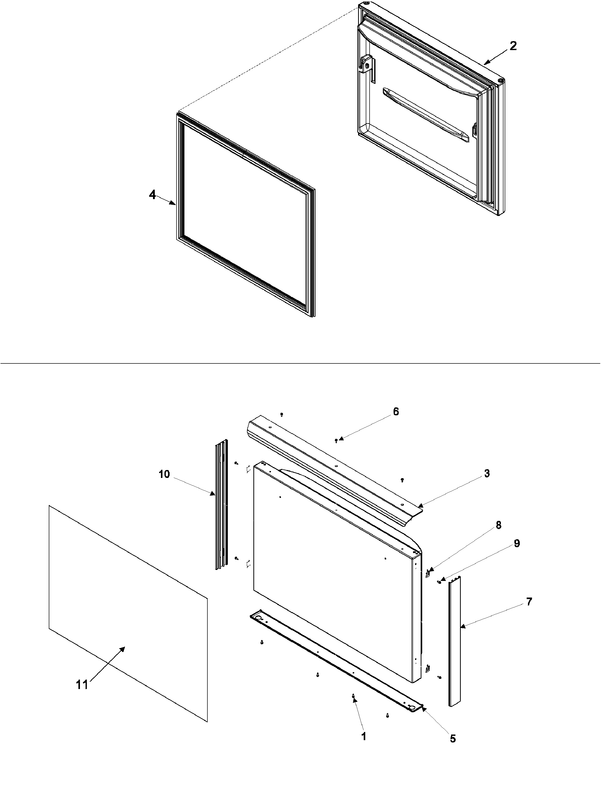 Freezer door