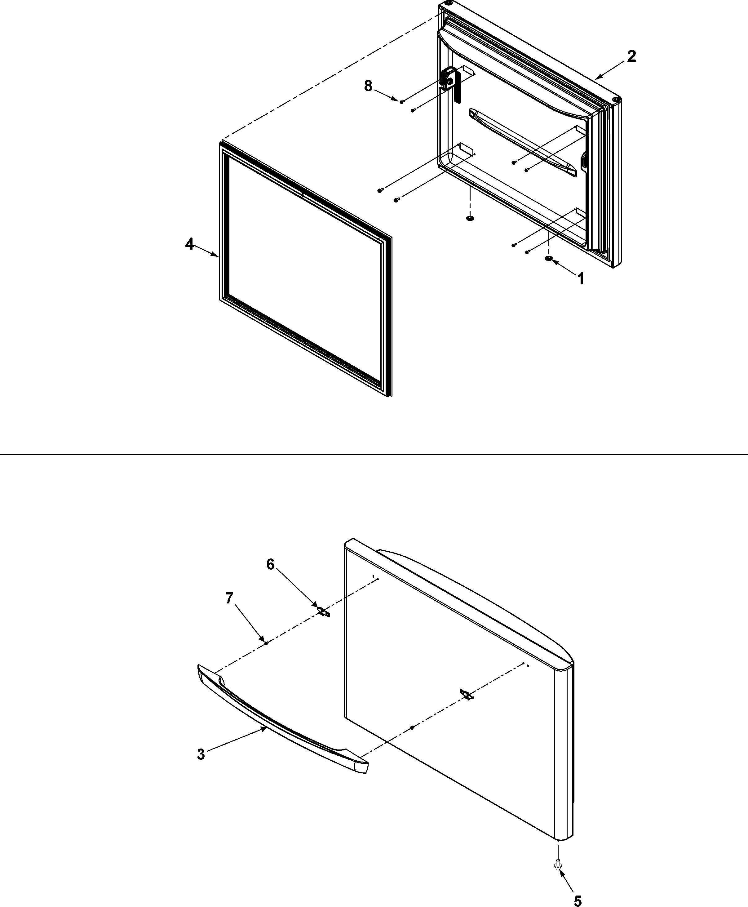Freezer door