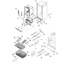 Amana ABB1924DEQ interior cabinet & freezer shelving diagram