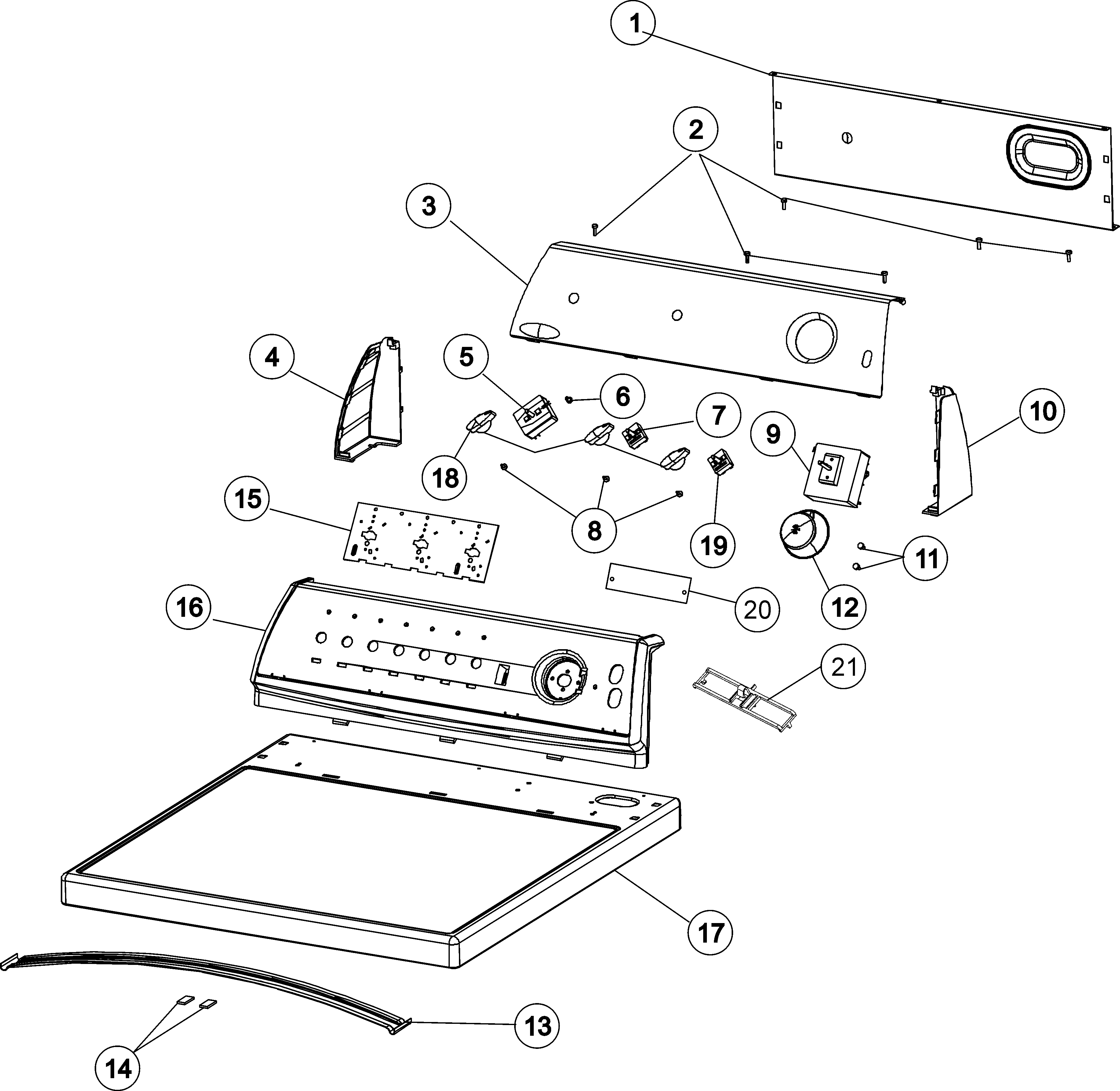 CONTROL PANEL & TOP