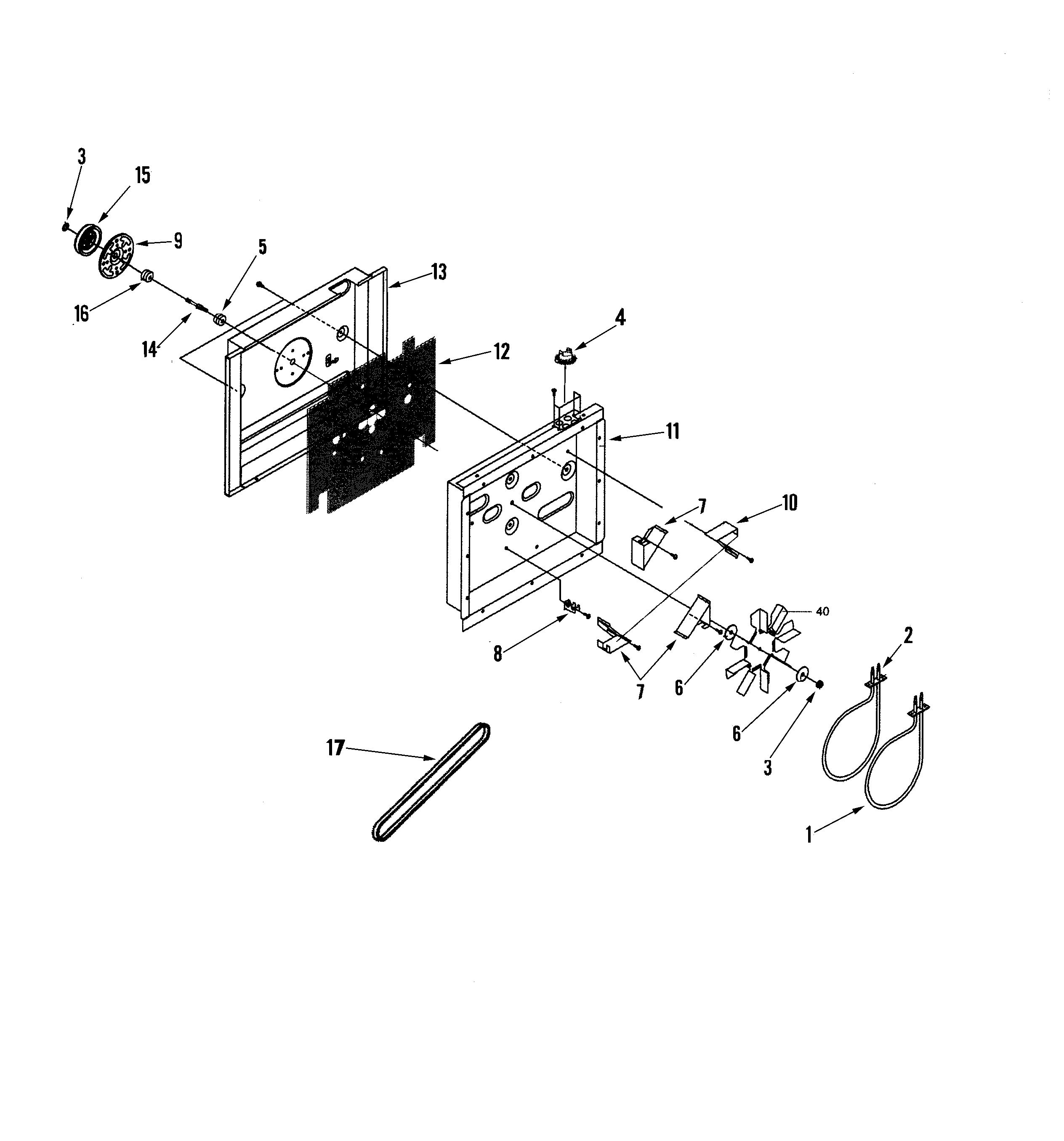Convection fan assembly