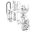 Hoover C1412-900 mainbody, handle, outerbag diagram