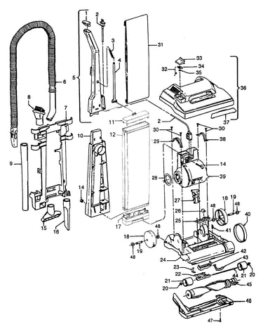 Mainbody, handle, outerbag