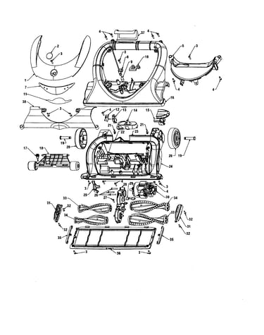 Agitator, mainbody, hood