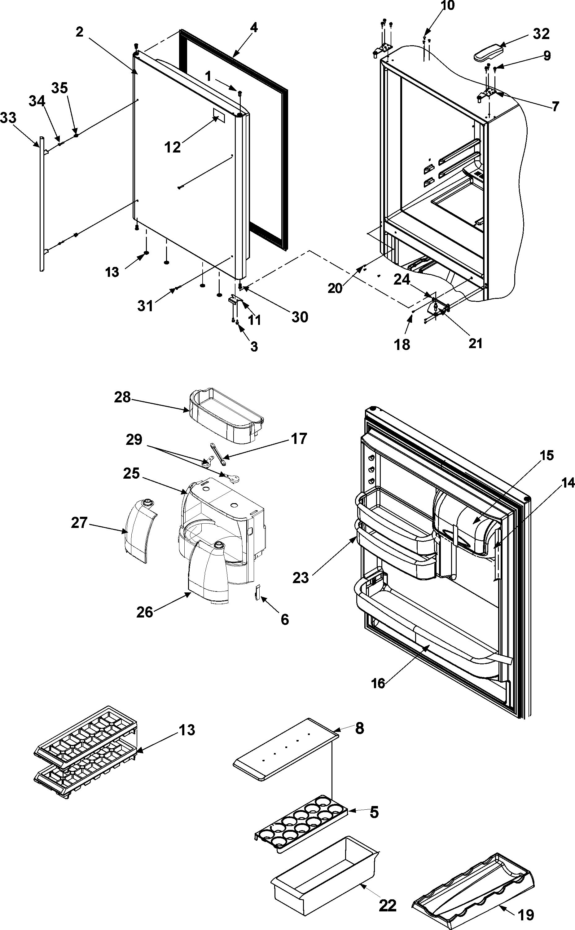 Refrigerator door