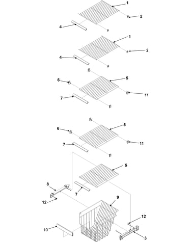 Freezer shelves