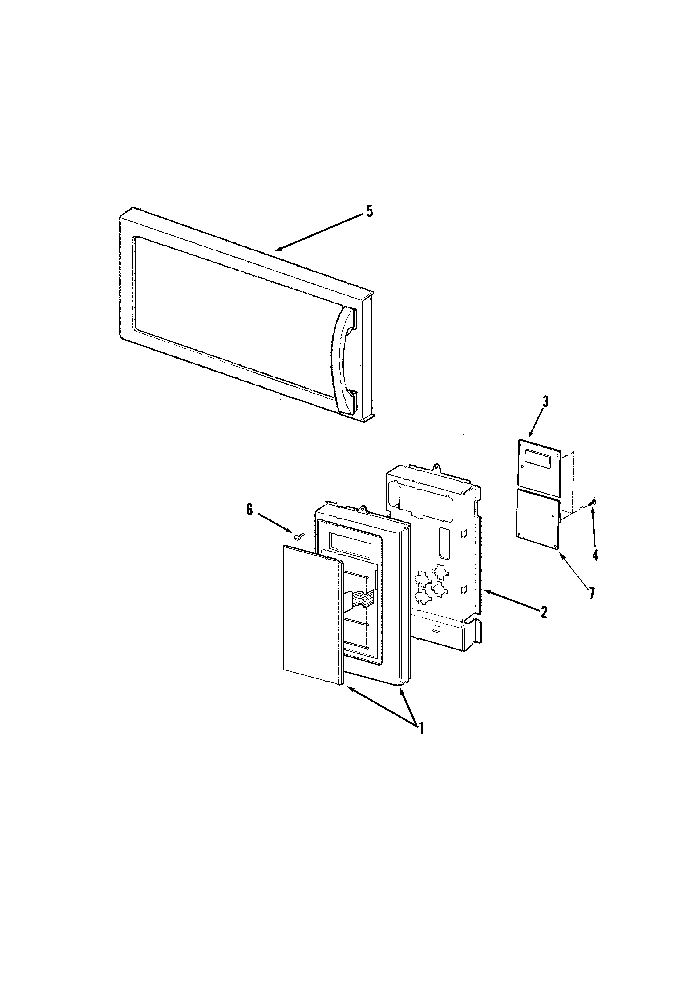 Control panel/door assembly