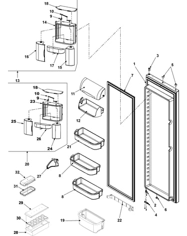 Refrigerator door