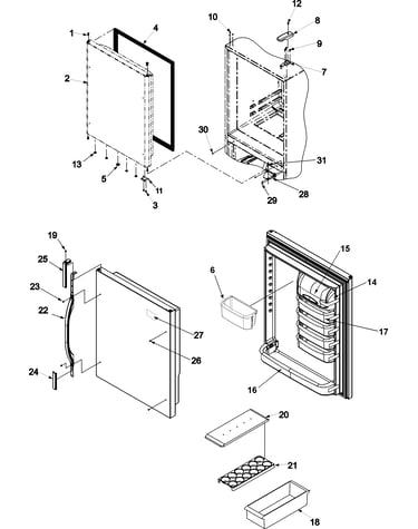 Refrigerator door