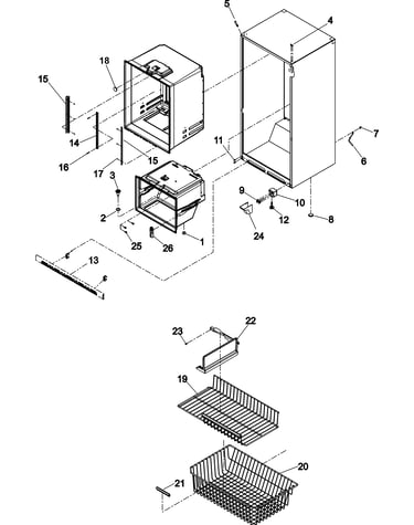 Interior cabinet & freezer shelving