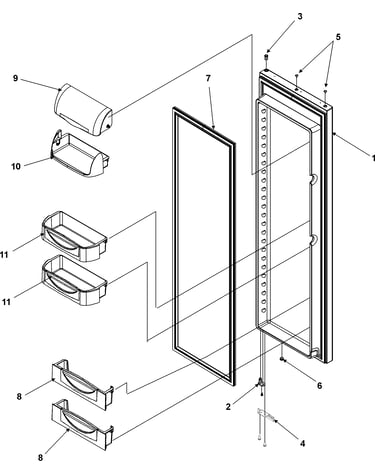 Refrigerator door