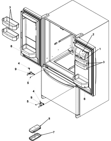 Ref dr storage & center hinges