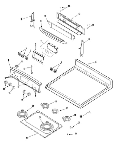 Control panel/top assembly