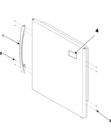Refrigerator door handle & trim