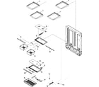 Amana ABD2533DEW refrigerator shelving diagram