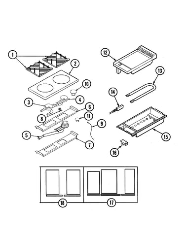 Top assembly/gas controls