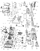 Motor, handle, tank, mainbody, hood