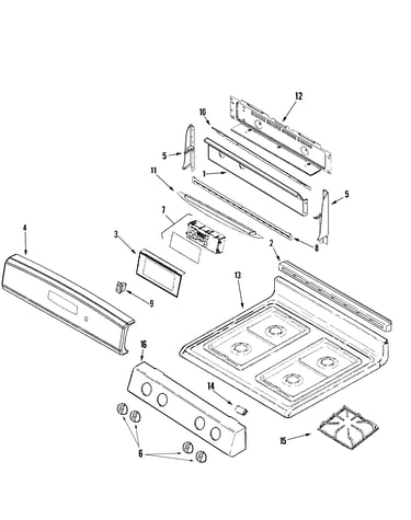 Control panel/top assembly
