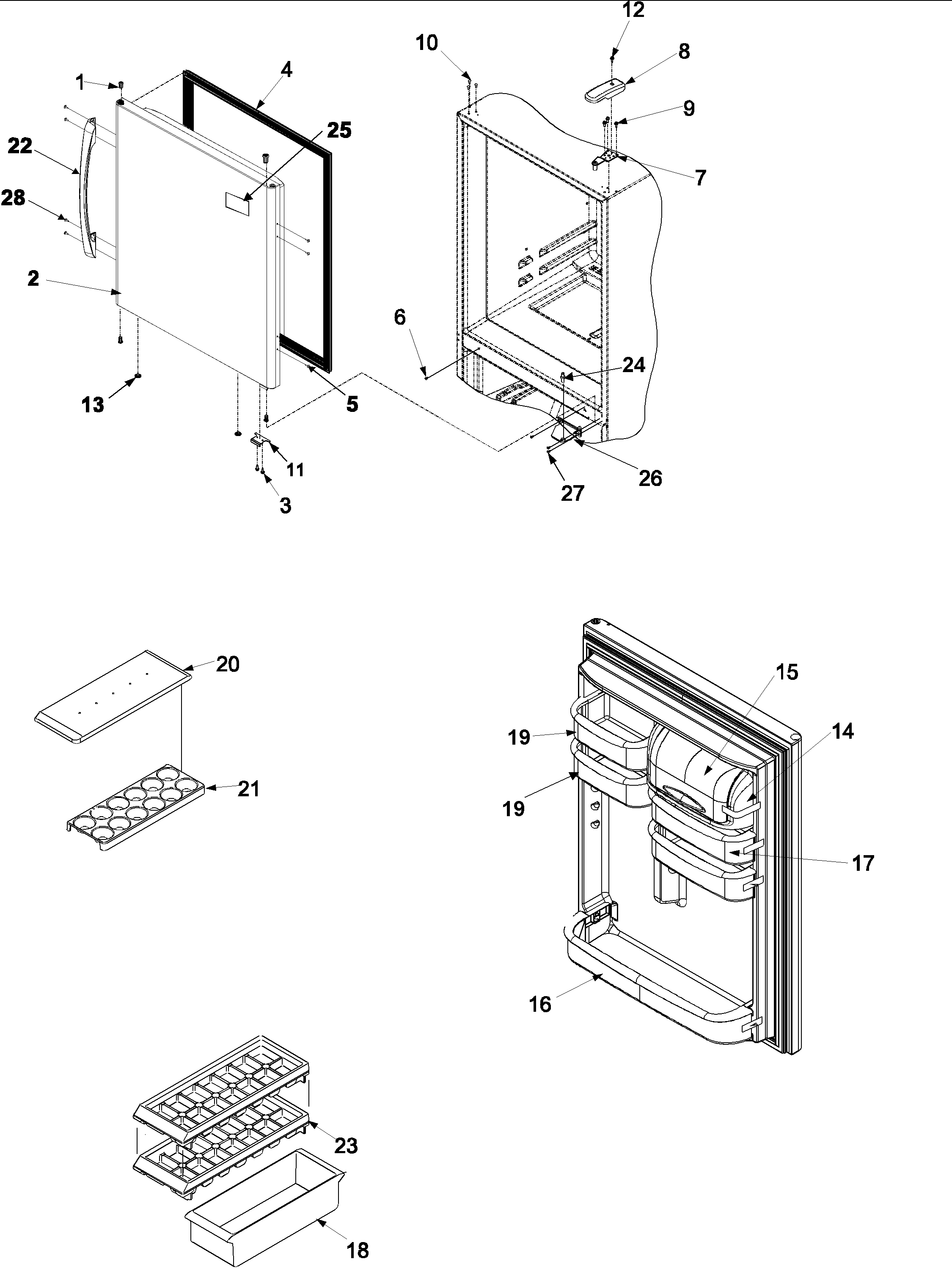 Refrigerator door